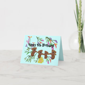 Cartes d'anniversaire adorables de Koalas