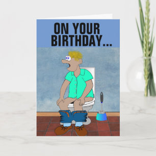 CARTES D'ANNIVERSAIRE AMUSANTES BONNES BOWEL MOUVE