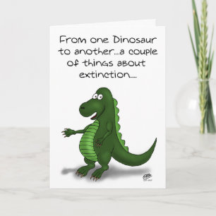 Cartes d'anniversaire amusantes : Dinosaure