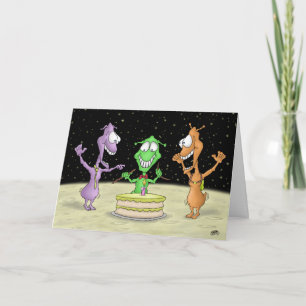 Cartes d'anniversaire amusantes : Lune Party