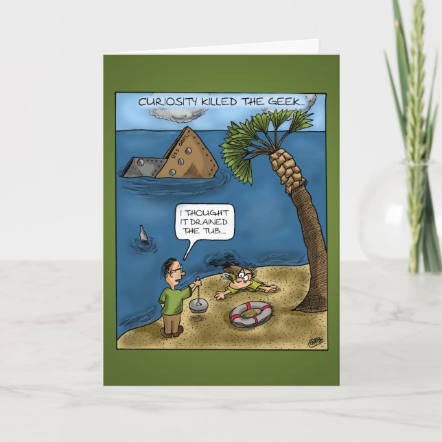 Cartes d'anniversaire amusantes : Navires Ahoy (Devant)
