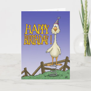 Cartes d'anniversaire amusantes : Poulet de printe