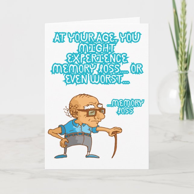 Cartes d'anniversaire amusantes Salutation Humour (Devant)