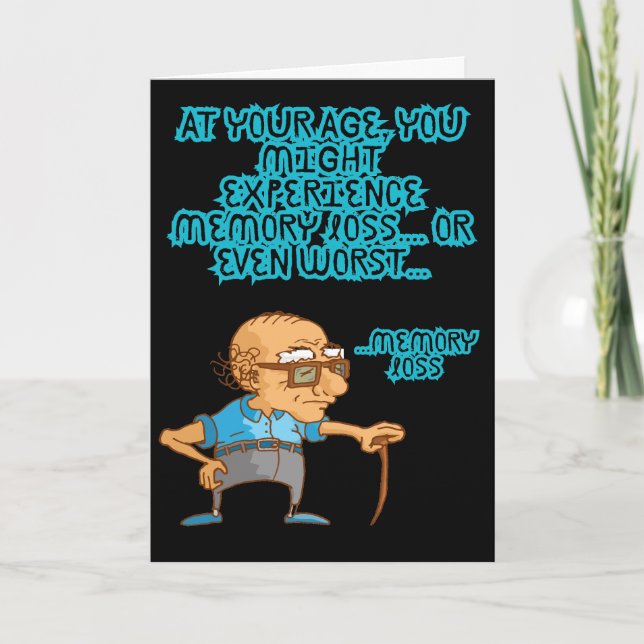 Cartes d'anniversaire amusantes Salutation Humour (Devant)