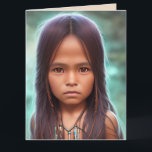 CARTES D'ANNIVERSAIRE ARTISTIQUE INDIENNE AUTOCHTO<br><div class="desc">JOLIE CARTE D'ANNIVERSAIRE AMÉRICAINE D'ART DE FILLE NATIVE. ADAPTÉE À LA FRAMINAGE.</div>