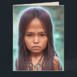 CARTES D'ANNIVERSAIRE ARTISTIQUE INDIENNE AUTOCHTO<br><div class="desc">JOLIE CARTE D'ANNIVERSAIRE AMÉRICAINE D'ART DE FILLE NATIVE. ADAPTÉE À LA FRAMINAGE.</div>