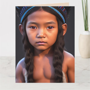 CARTES D'ANNIVERSAIRE AUTOCHTONES AMÉRICAINES INDI