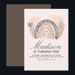 Cartes d'anniversaire bohèmes doodle Pampas arc-en<br><div class="desc">Cartes d'invitation bohèmes arc-en-ciel</div>