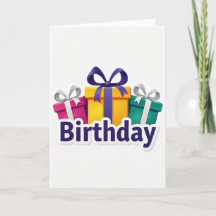 Cartes d'anniversaire Boîtes Cadeaux Colorées