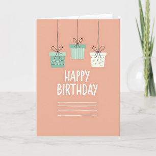 Cartes d'anniversaire Boîtes Cadeaux Pastel
