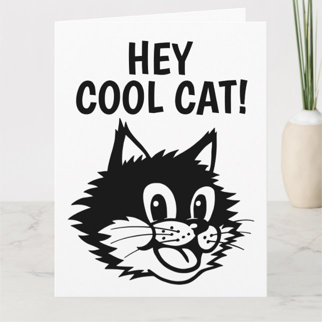 CARTES D'ANNIVERSAIRE CHAT cool (Devant)