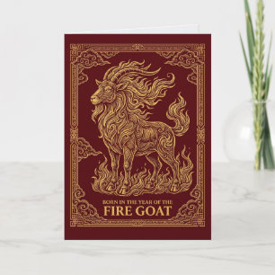 Cartes d'anniversaire Chèvre de Feu 2027