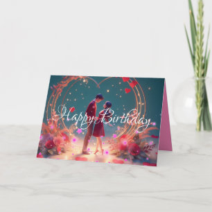 Cartes d'Anniversaire Coeurs & Étoiles Couples