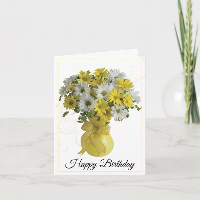 Cartes d'anniversaire - Daisées (Devant)