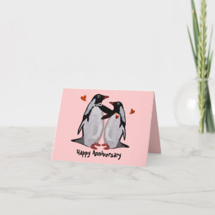Cartes d'anniversaire d'amour de pingouin