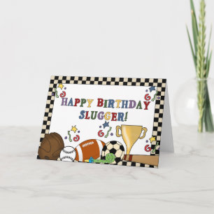 Cartes d'anniversaire de baseball Slugger