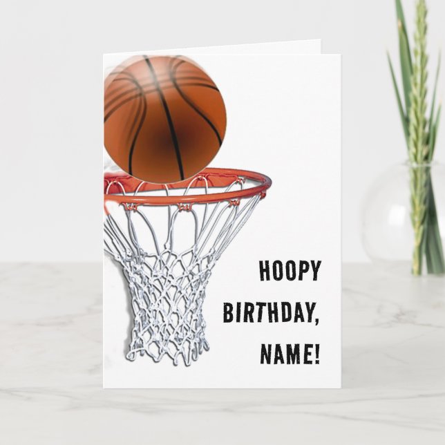 CARTES D'ANNIVERSAIRE DE BASKETBALL (Devant)