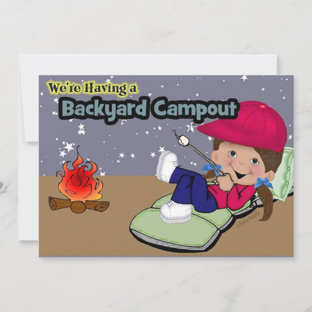 Cartes d'anniversaire de camping (Devant)