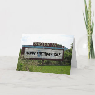 CARTES D'ANNIVERSAIRE DE COUSIN, CONDUIRE EN FILM