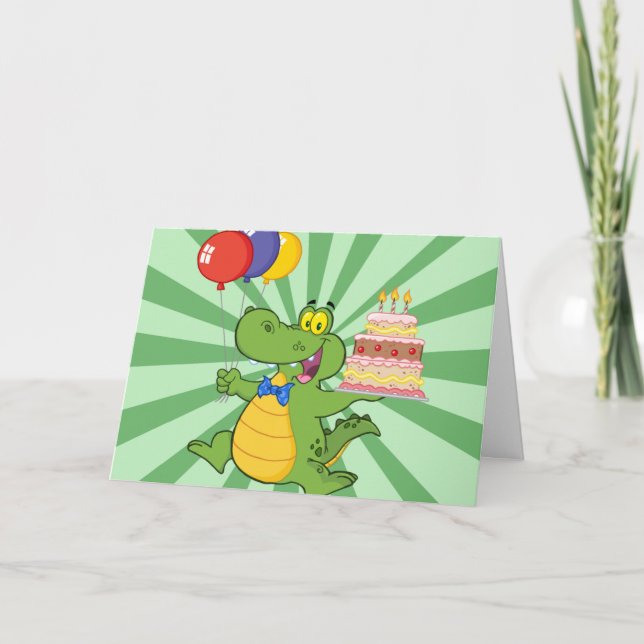Cartes d'anniversaire de Cute Gator (Devant)