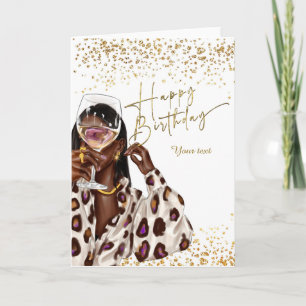 Cartes d'anniversaire de femme afro-américaine