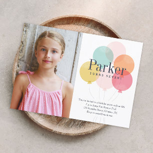 Cartes d'anniversaire de fête pour enfants avec ba