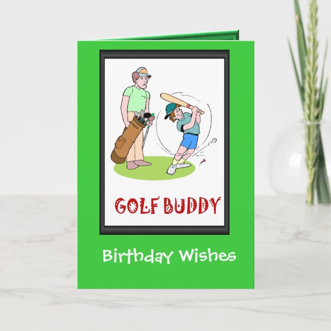 Cartes d'anniversaire de golf, Ami de golf (Devant)