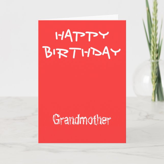 Cartes d'anniversaire de grand-mère (Devant)