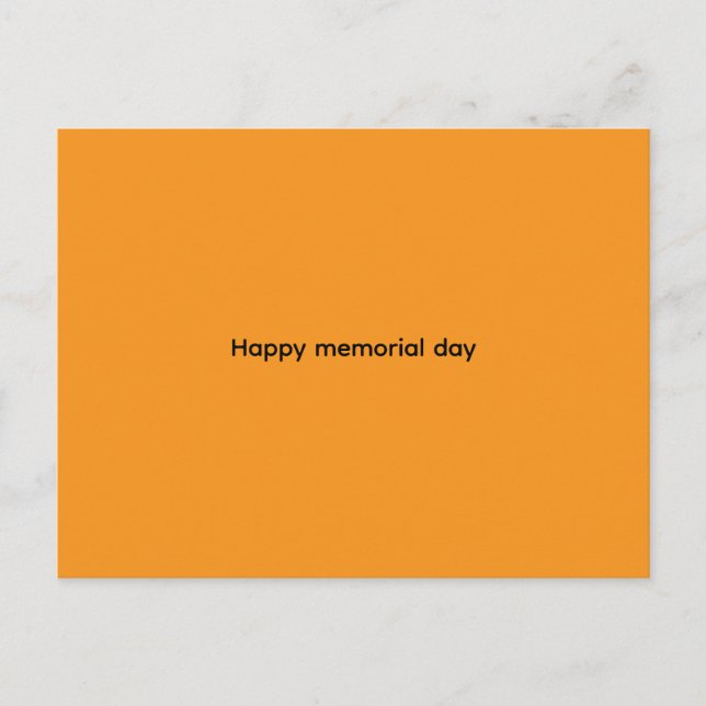 Cartes d'anniversaire de jour de mémoire heureux (Devant)