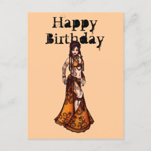 Cartes d'anniversaire de la danseuse du ventre