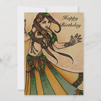Cartes d'anniversaire de la danseuse du ventre