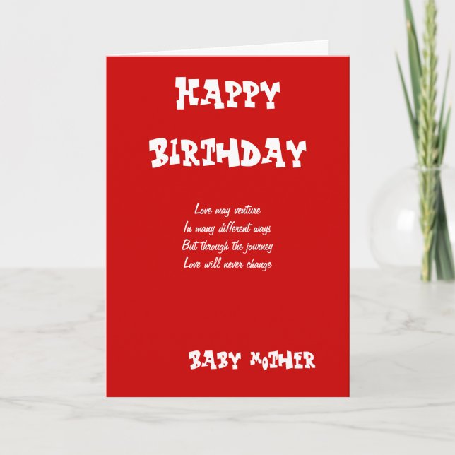 Cartes d'anniversaire de la mère de bébé (Devant)