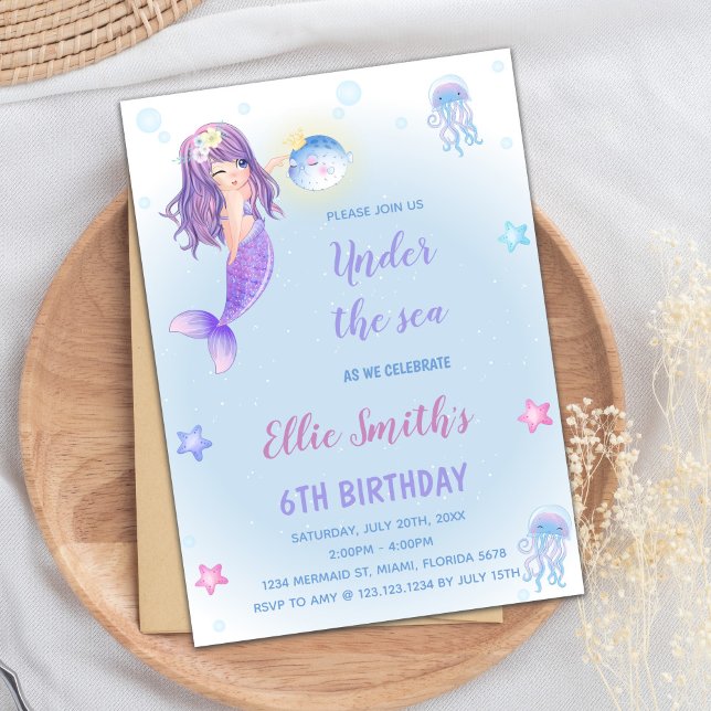 Cartes d'anniversaire de la petite sirène (Little Mermaid Cards)