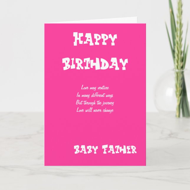 Cartes d'anniversaire de père bébé (Devant)