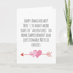 cartes d'anniversaire de premier mariage amusantes