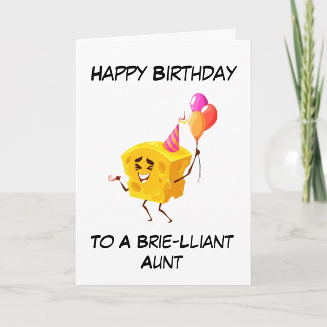 Cartes d'anniversaire de tante amusantes (Devant)