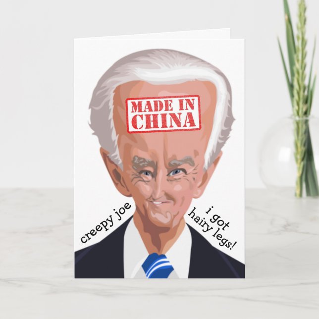 CARTES D'ANNIVERSAIRE déplaisant JOE BIDEN FUNNY (Devant)