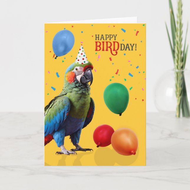 Cartes d'anniversaire drôle de perroquet Macaw Har (Devant)
