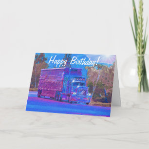 Cartes d'anniversaire drôles de camionneur de
