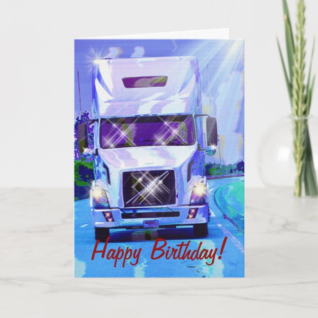 Cartes d'anniversaire drôles de camionneur de (Devant)