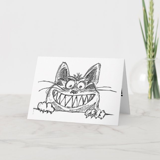 CARTES D'ANNIVERSAIRE DRÔLES DE CHAT (Devant)
