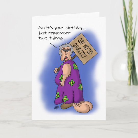 Cartes D Anniversaire Droles La Gravite Suce Zazzle Fr