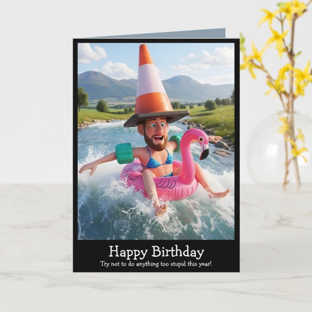 Cartes d'anniversaire drôles pour hommes (Fleur jaune)