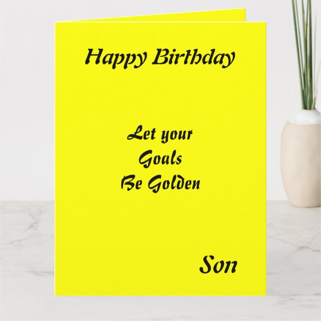 Cartes d'anniversaire du Fils (Devant)