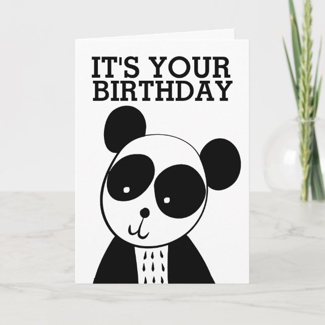 CARTES D'ANNIVERSAIRE DU PANDA CUTE (Devant)
