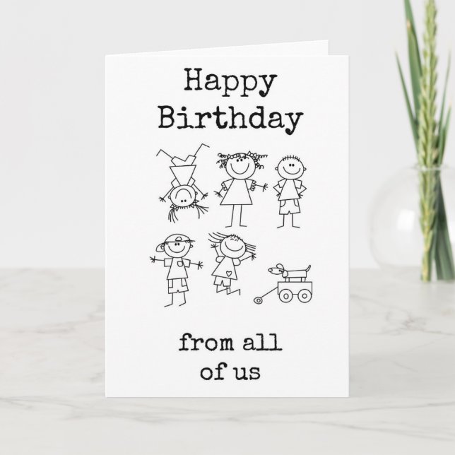 Cartes d'Anniversaire du travail amusant, de nous  (Devant)