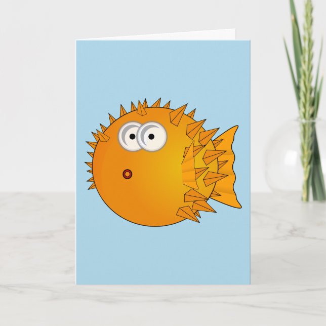 CARTES D'ANNIVERSAIRE ÉCLATENT, POISSON GONFLEUR D (Devant)