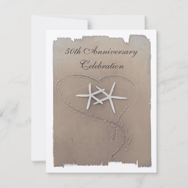 Cartes d'anniversaire en forme d'étoile de mer (Devant)