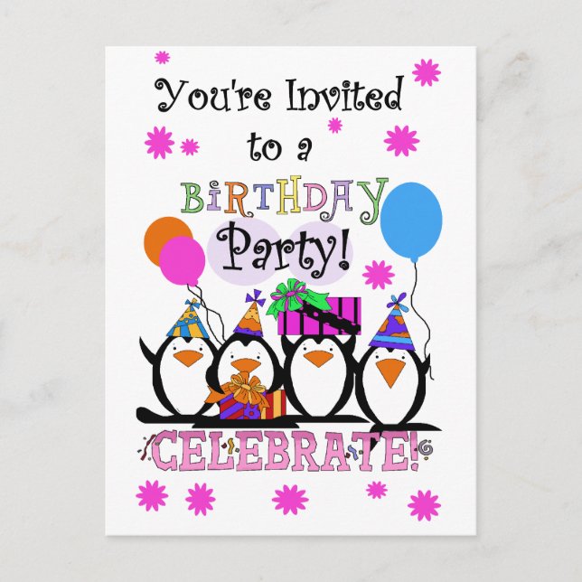 Cartes d'anniversaire et invitations pour des ping (Devant)