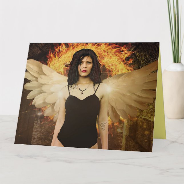 CARTES D'ANNIVERSAIRE FANTASY GOTHIC ART DE L'ANGE (Devant)